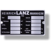 Firmenschild (Typenschild) Volldiesel/Halbdiesel