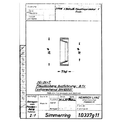 Oil seal ring to the pre-pump lever (in the main bearing cover)
