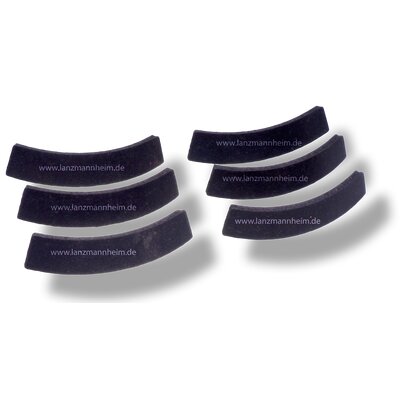 Tampone, rivestimenti frizione a ganasce (rivestimento frizione) 5 litri, set (6 pezzi)