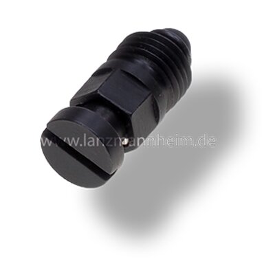 Adjusting screw for cylinder oil regulating piston