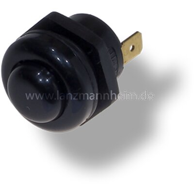 Push button, black (e.g. for horn)