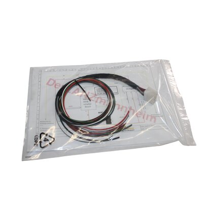 Pre-assembled connection cable for 6-pole hazard warning flasher switch, single circuit/double circuit