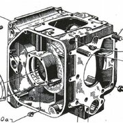 Kurbelgehuse kompl. mit Stiftschrauben