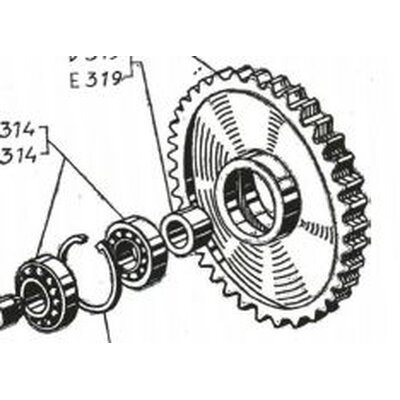 Zwischenrad kompl. best, aus: D 311 &mdash;D 316 bzw. E 311&mdash;E 316