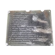 Schild Zur Beachtung, original