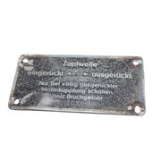 Schild Zapfwelle ein/ausgerckt