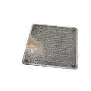 Schild Wartung der Bleibatterie