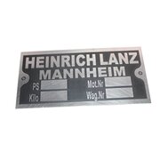 Typenschild Alu, Typenschild HR5/HR6 u.a.