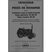 Catalogue des pieces de rechange, 12/20CV, routier 20CV,...