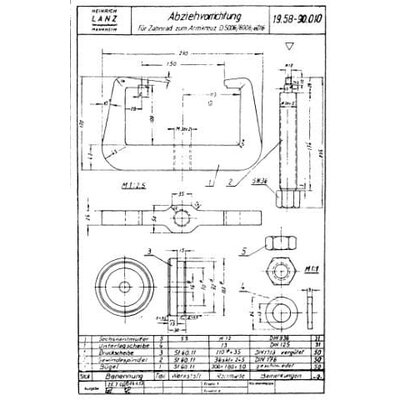 Zeichnung Montagewerkzeug: Abziehvorrichtung 195890010
