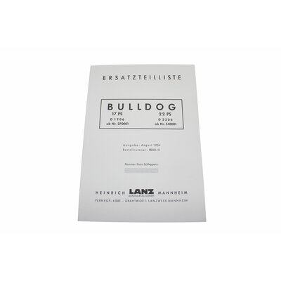 Spare parts list D1706, D2206