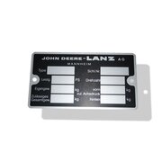 Type plate (aluminium, John Deere-Lanz), 8 fields