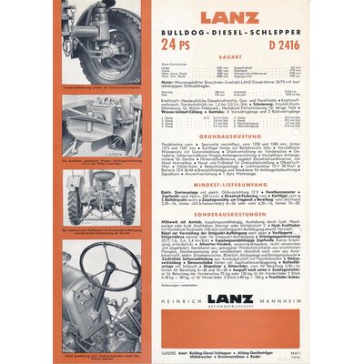 Lanz Bulldog D2416