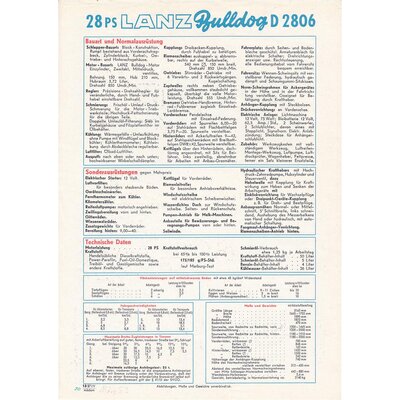 Lanz Bulldog d2806