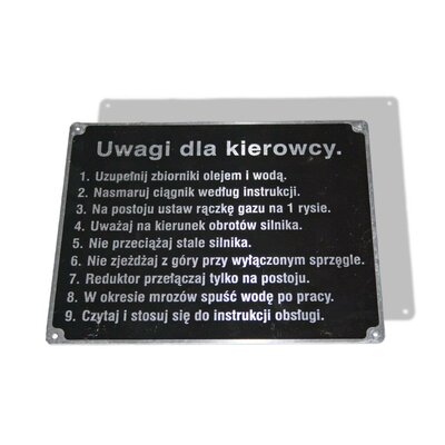 Segno di funzionamento (Per lattenzione), lucidatura alluminio/Ursus