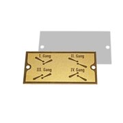 Schild (mit Plan fr die Gangschaltung)