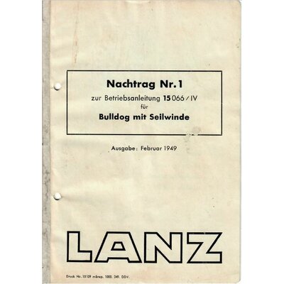 Addendum n.1 allistruzione operativa 15066/iv per Bulldog con verricello