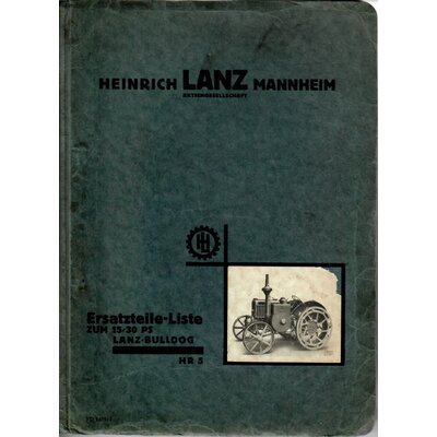 Spare parts list for LANZ 15/30 PS LANZ-BULLDOG (HR 5)